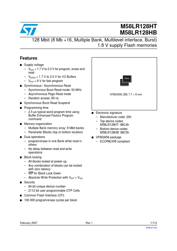 M58LR128HB