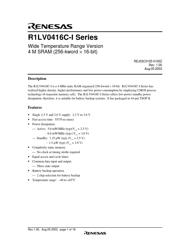 R1LV0416C-I