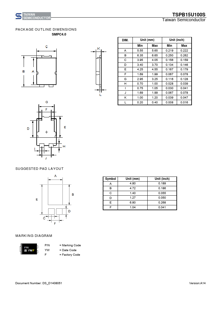 TSPB15U100S