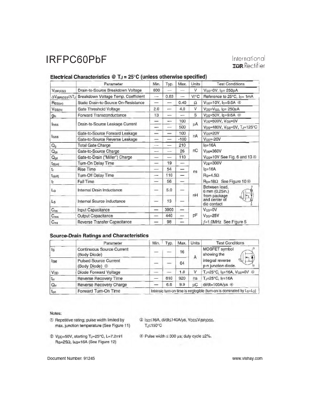 IRFPC60PbF