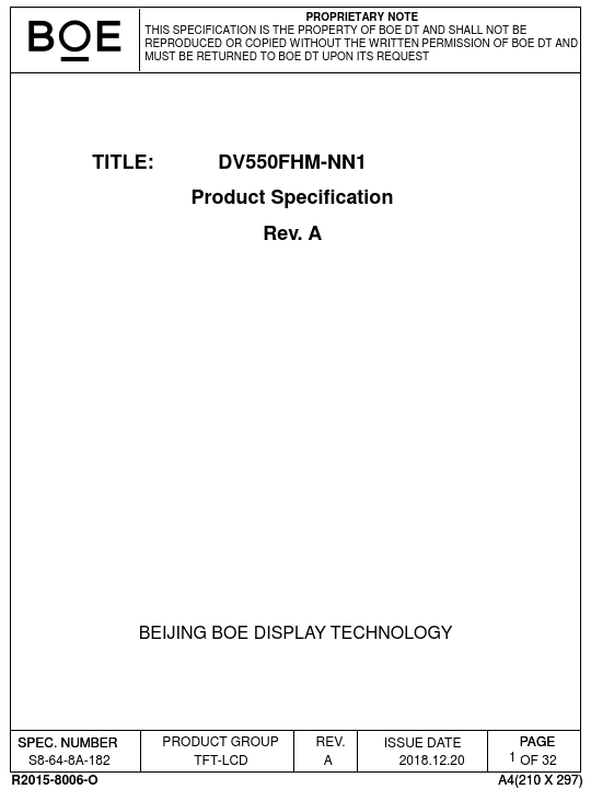 DV550FHM-NN1 Datasheet Preview