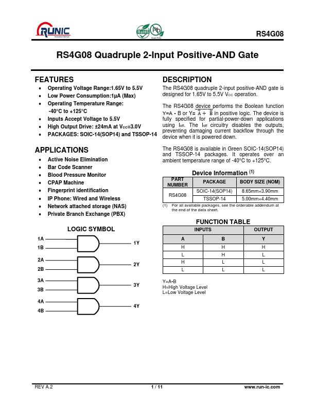RS4G08 Datasheet Preview