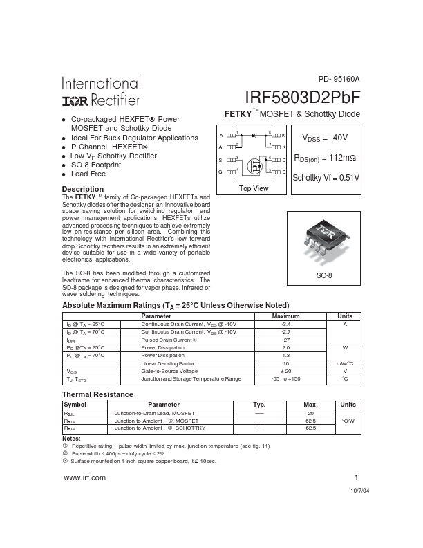 IRF5803D2PbF