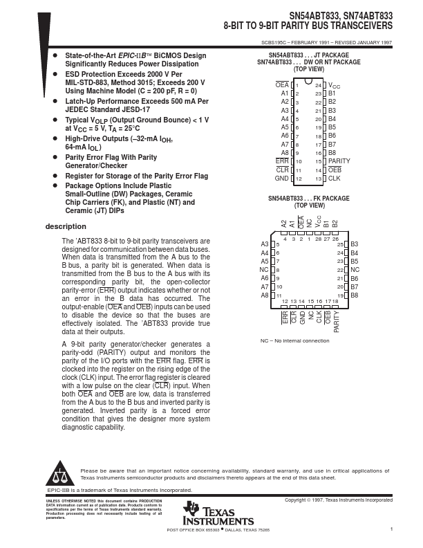 SN54ABT833