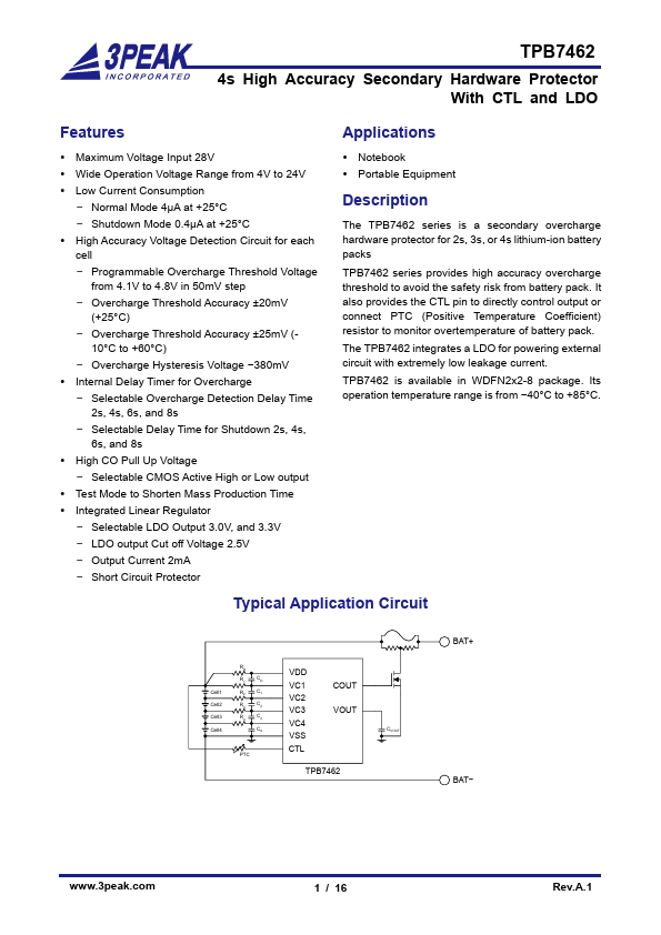 TPB7462 Datasheet Preview
