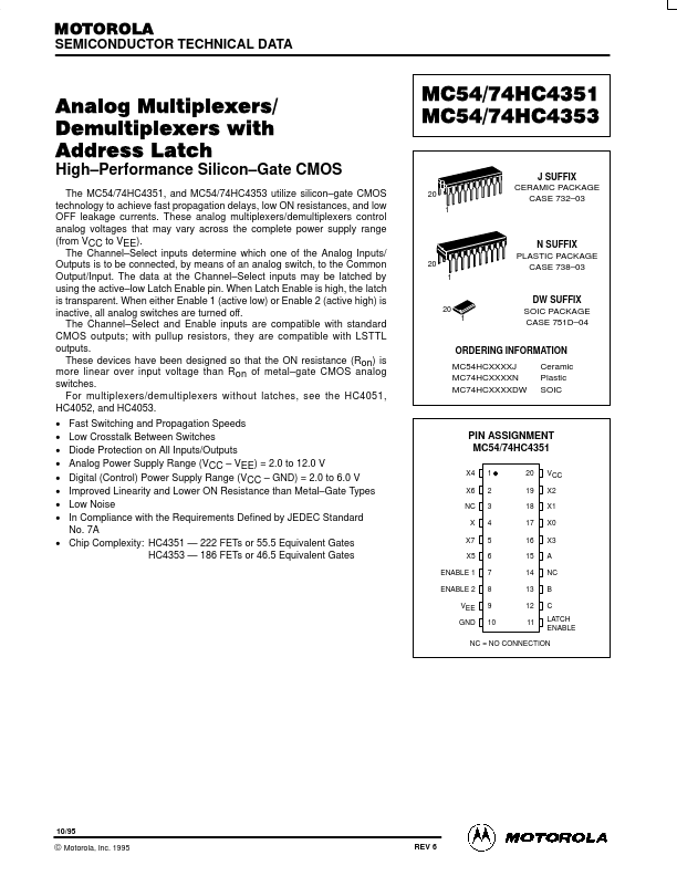 MC54HC4351