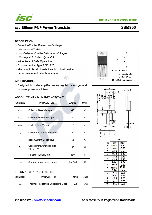 2SB850