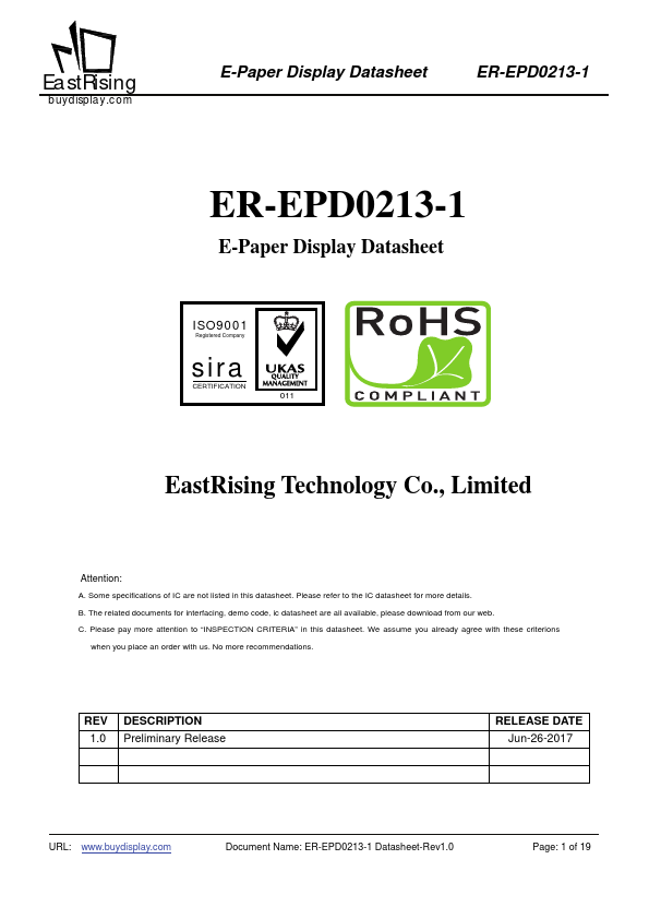 ER-EPD0213-1 Datasheet Preview
