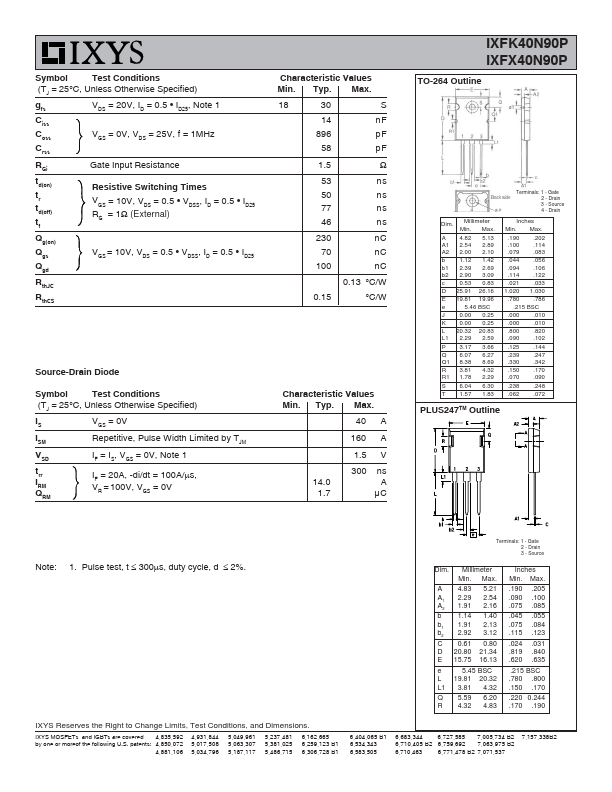 IXFX40N90P