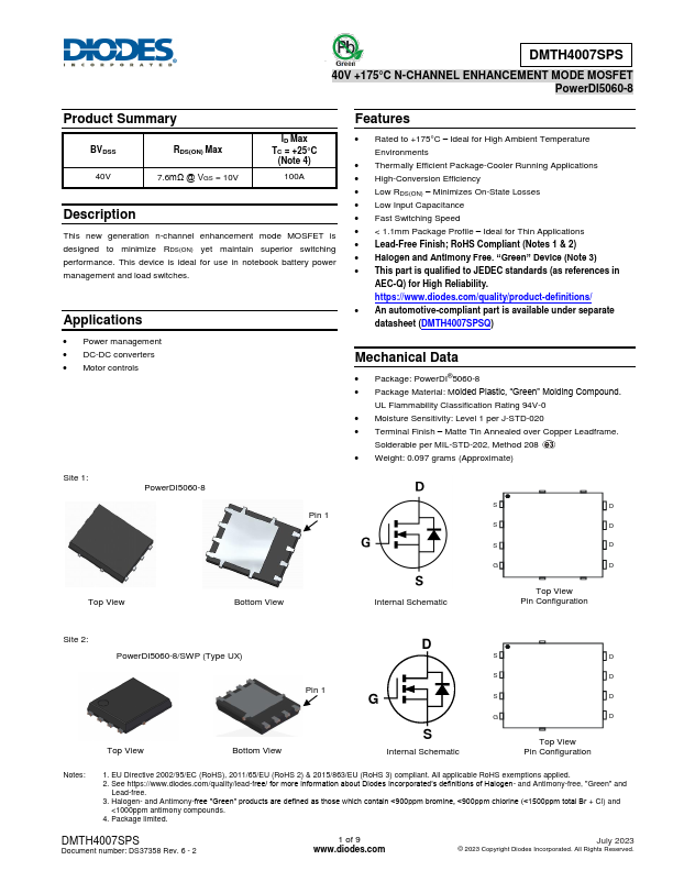 DMTH4007SPS