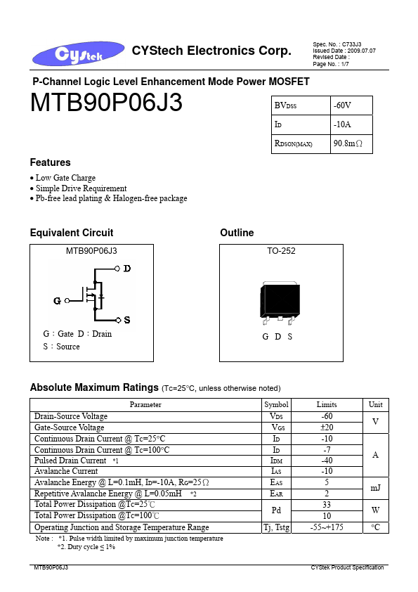 MTB90P06J3