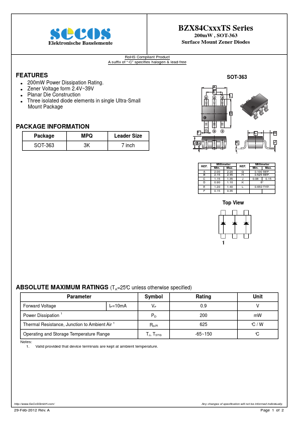 BZX84C10TS