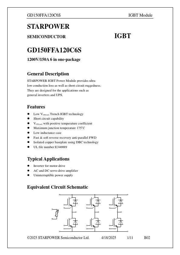 GD150FFA120C6S Datasheet Preview