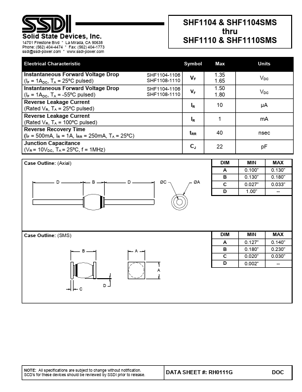 SHF1110SMS