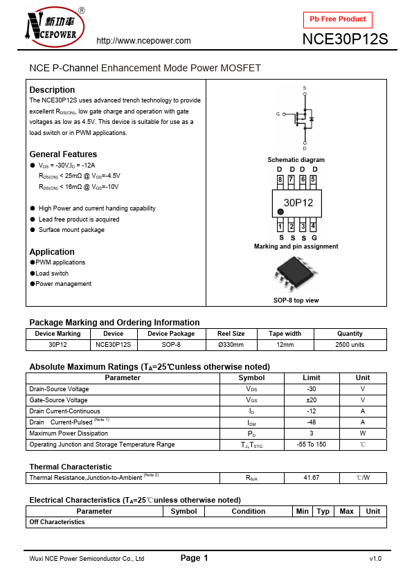 NCE30P12S