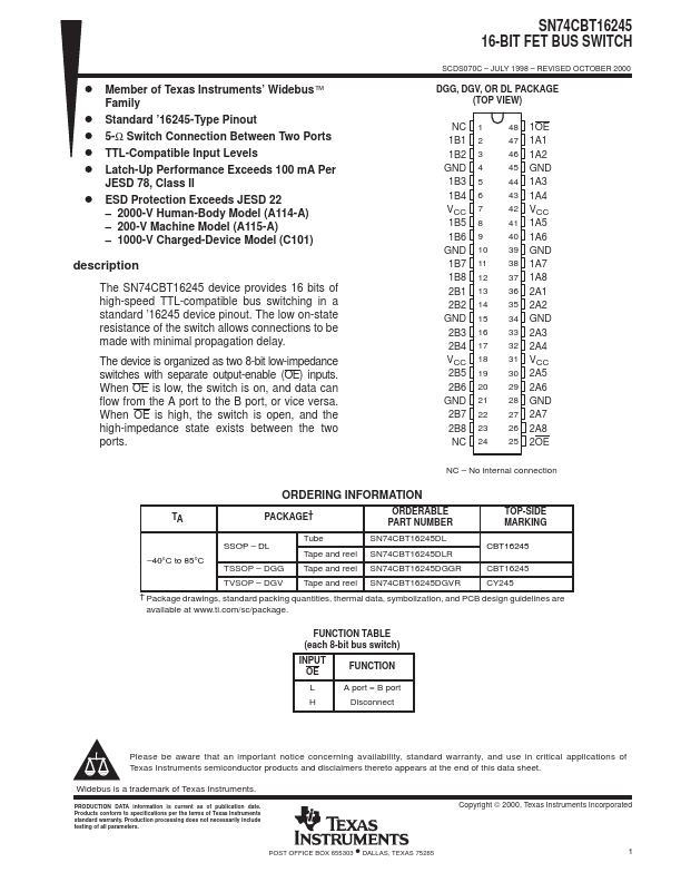 SN74CBT16245