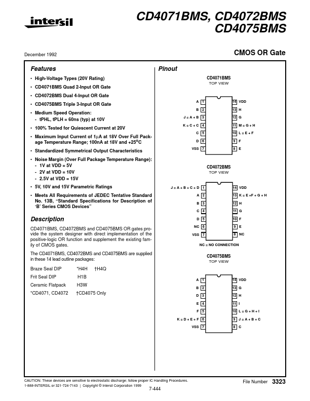 CD4075BMS