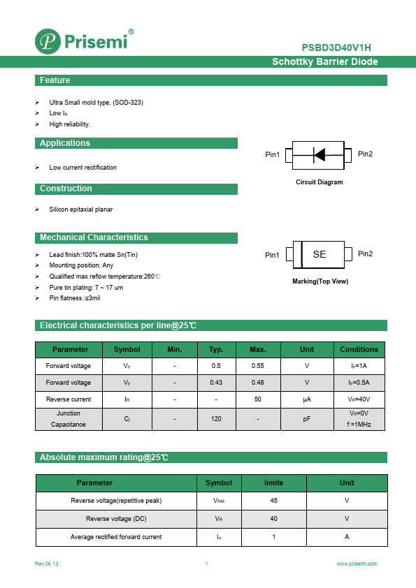 PSBD3D40V1H Datasheet Preview