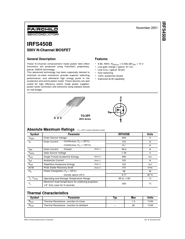 IRFS450B