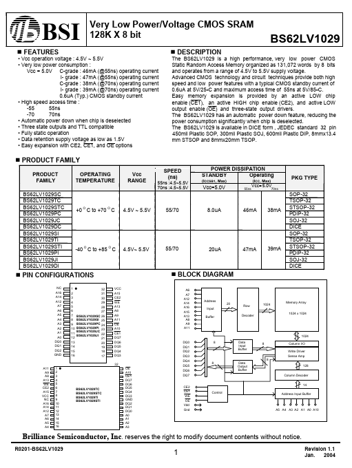 BS62LV1029