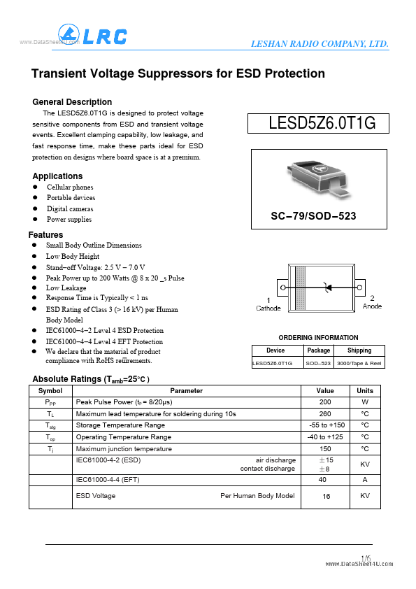 LESD5Z6.0T1G