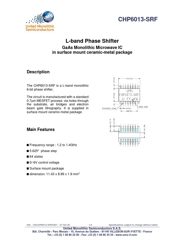 CHP6013-SRF Datasheet Preview
