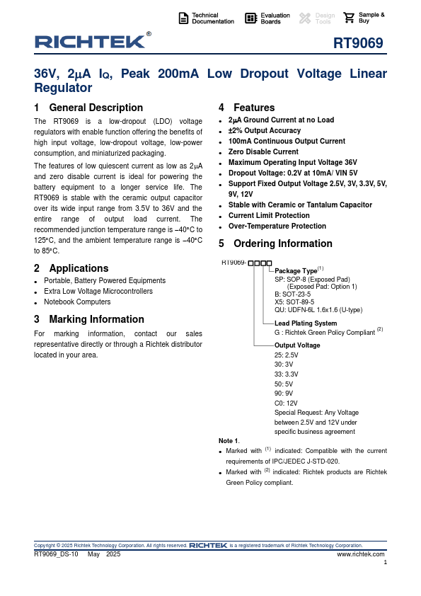 RT9069 Datasheet Preview