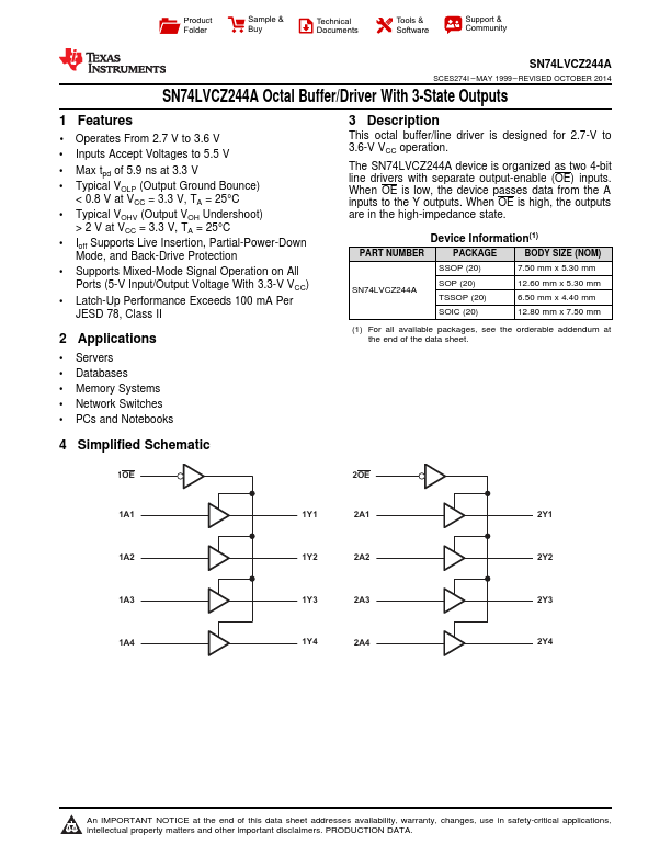 SN74LVCZ244A