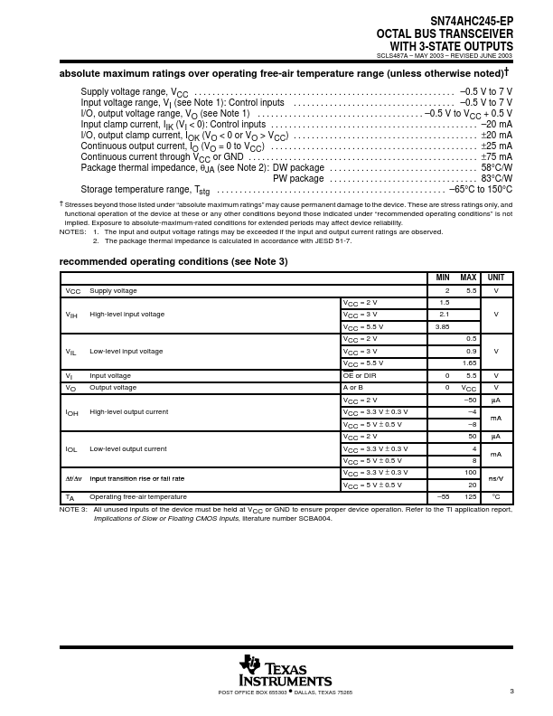 SN74AHC245-EP