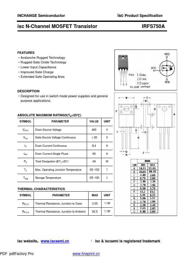 IRFS750A