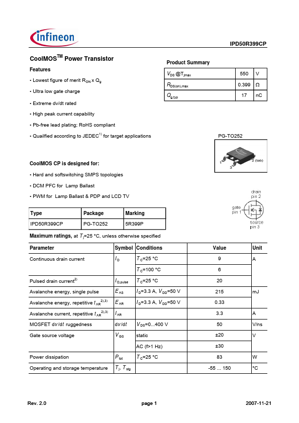 IPD50R399CP