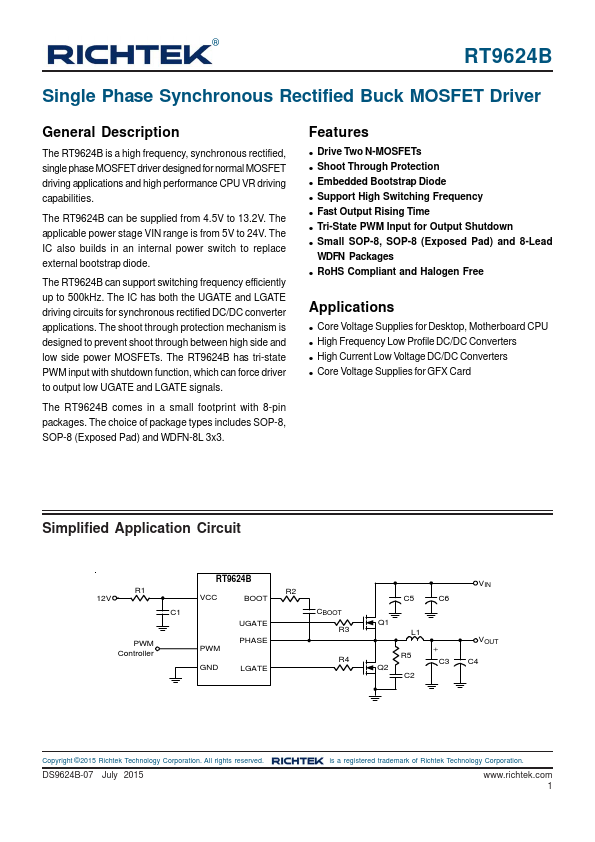RT9624B Datasheet Preview
