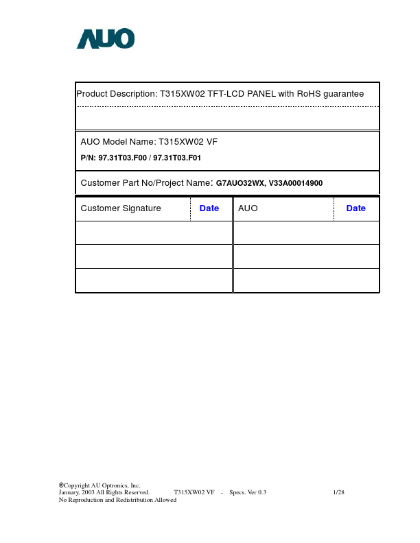 T315XW02-VF