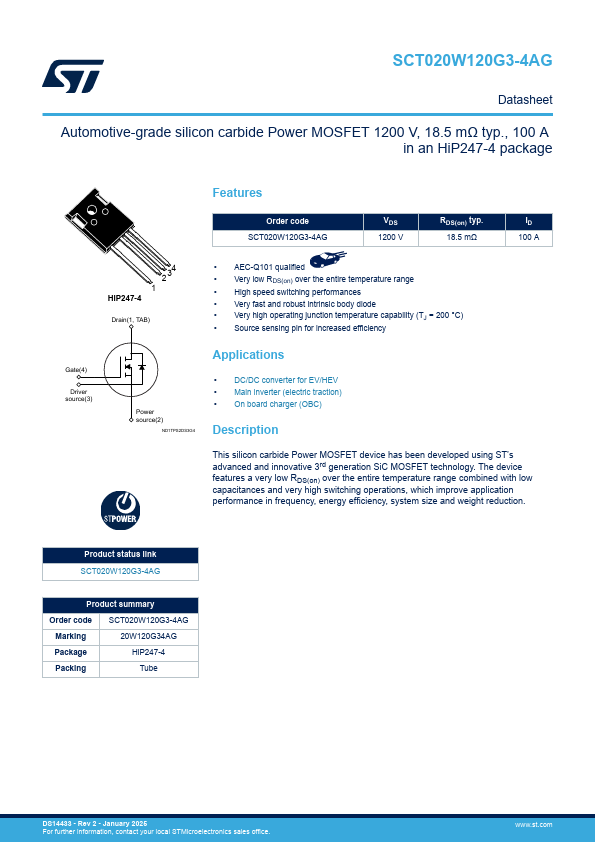 SCT020W120G3-4AG Datasheet Preview