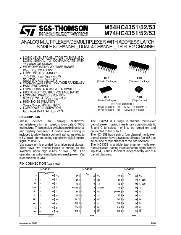 M54HC4353