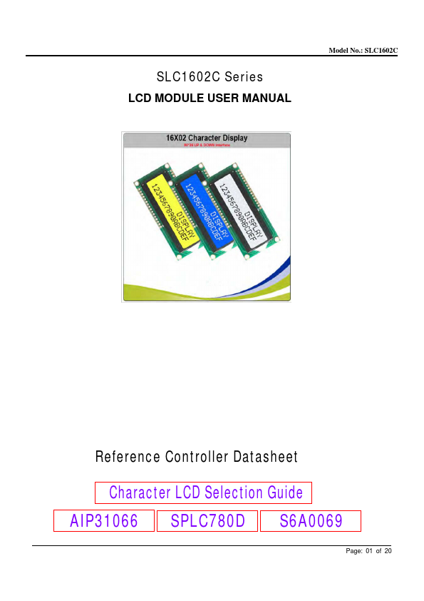 SLC1602C Datasheet Preview