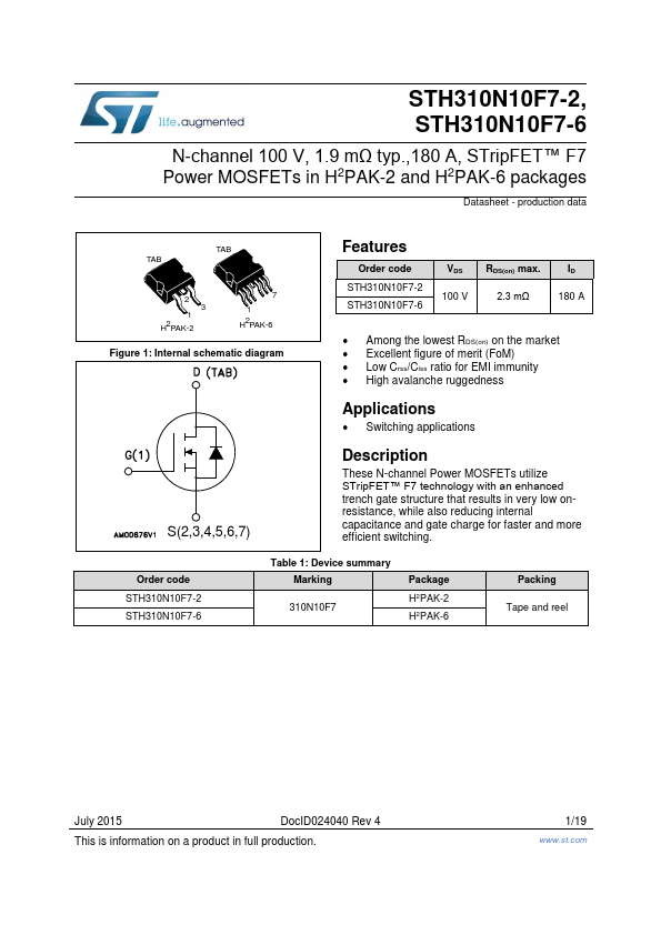 STH310N10F7-6