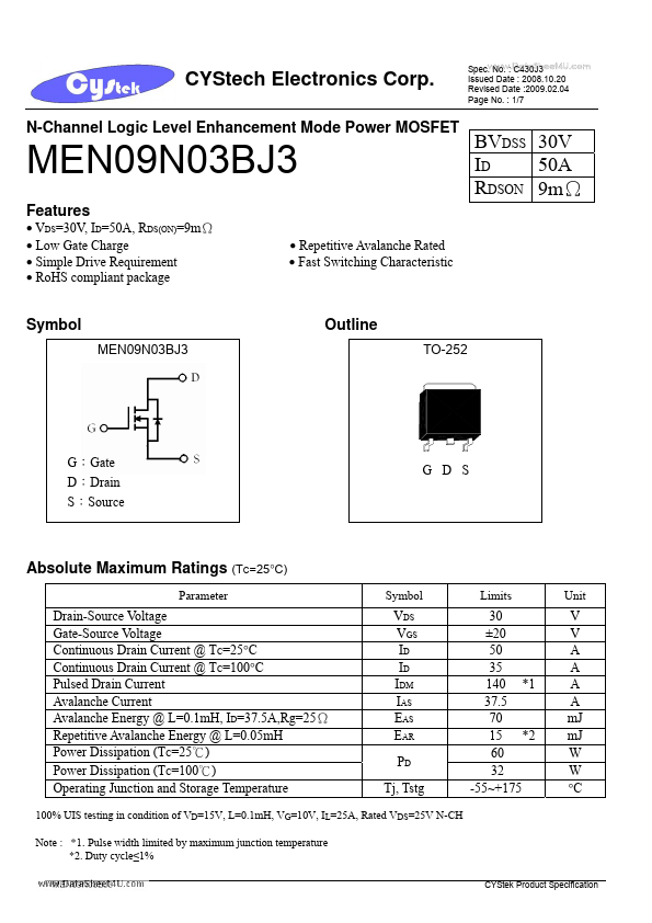 MEN09N03BJ3