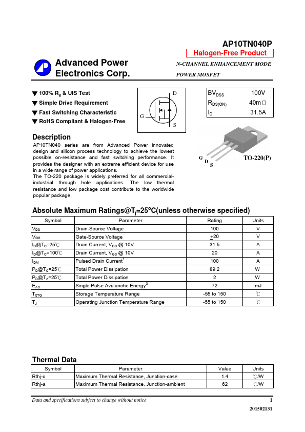 AP10TN040P