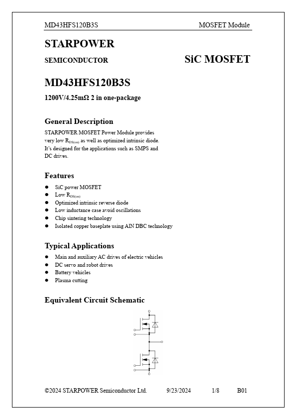 MD43HFS120B3S Datasheet Preview