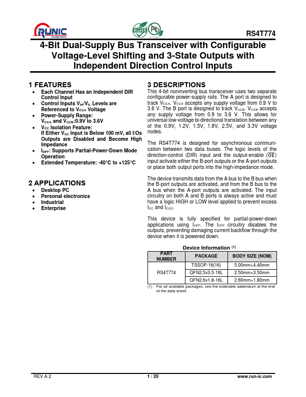 RS4T774 Datasheet Preview