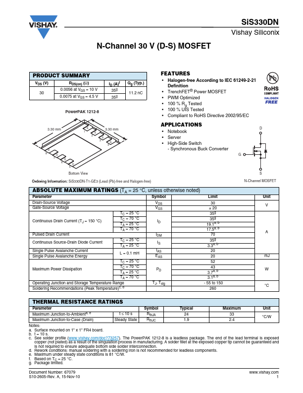 SIS330DN Datasheet Preview