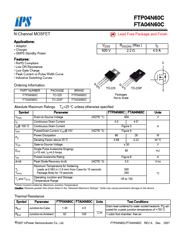 FTA04N60C