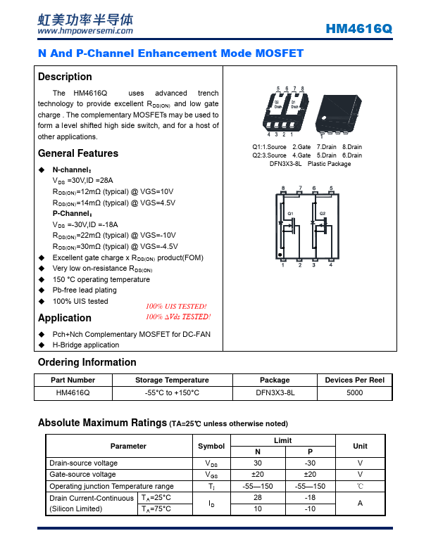 HM4616Q Datasheet Preview