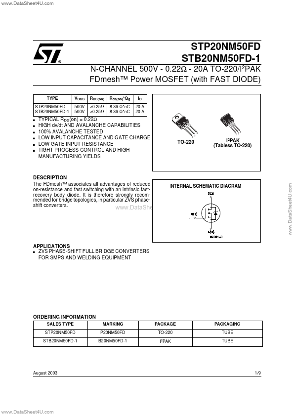 STB20NM50FD-1