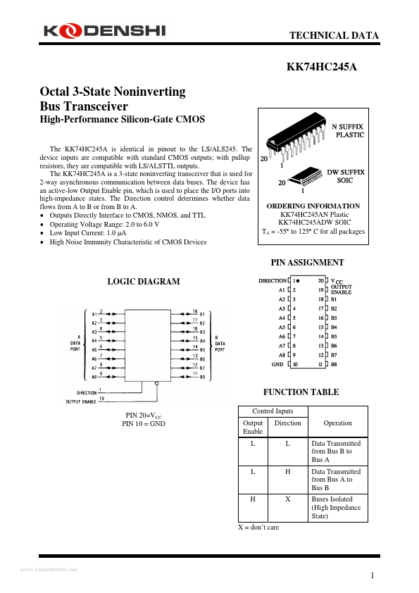 KK74HC245A