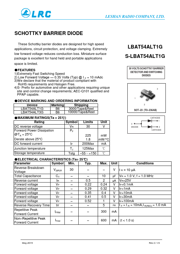 S-LBAT54ALT1G