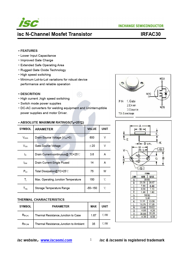 IRFAC30