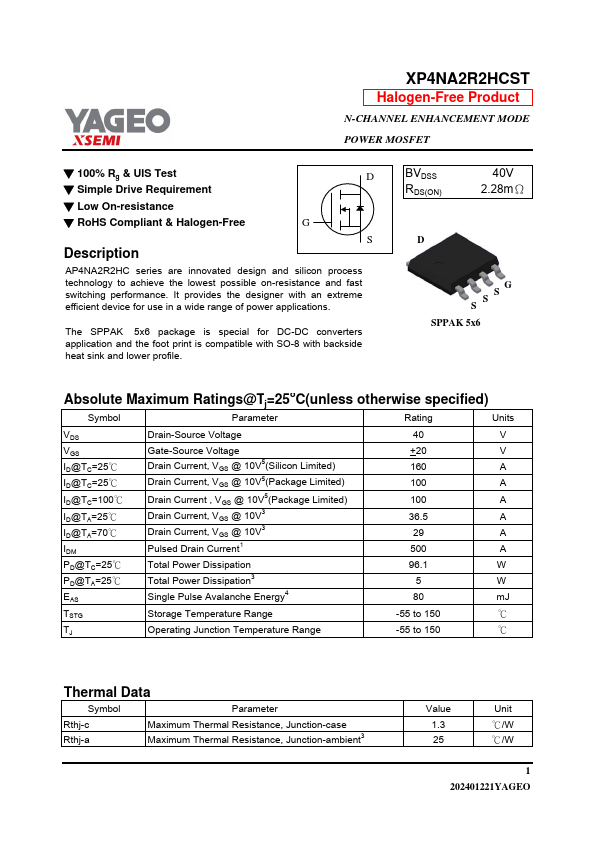 XP4NA2R2HCST Datasheet Preview