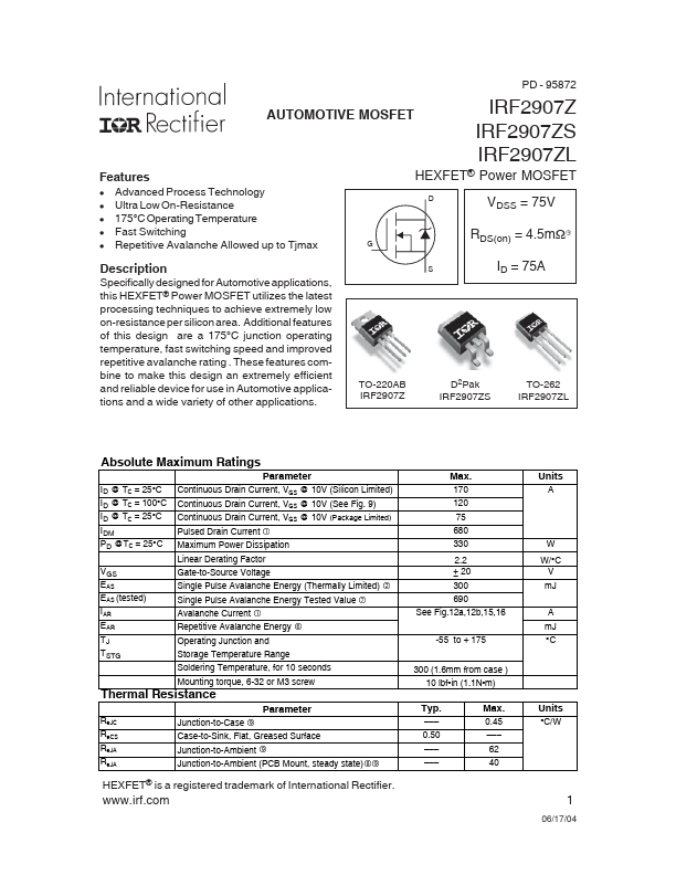 IRF2907ZS